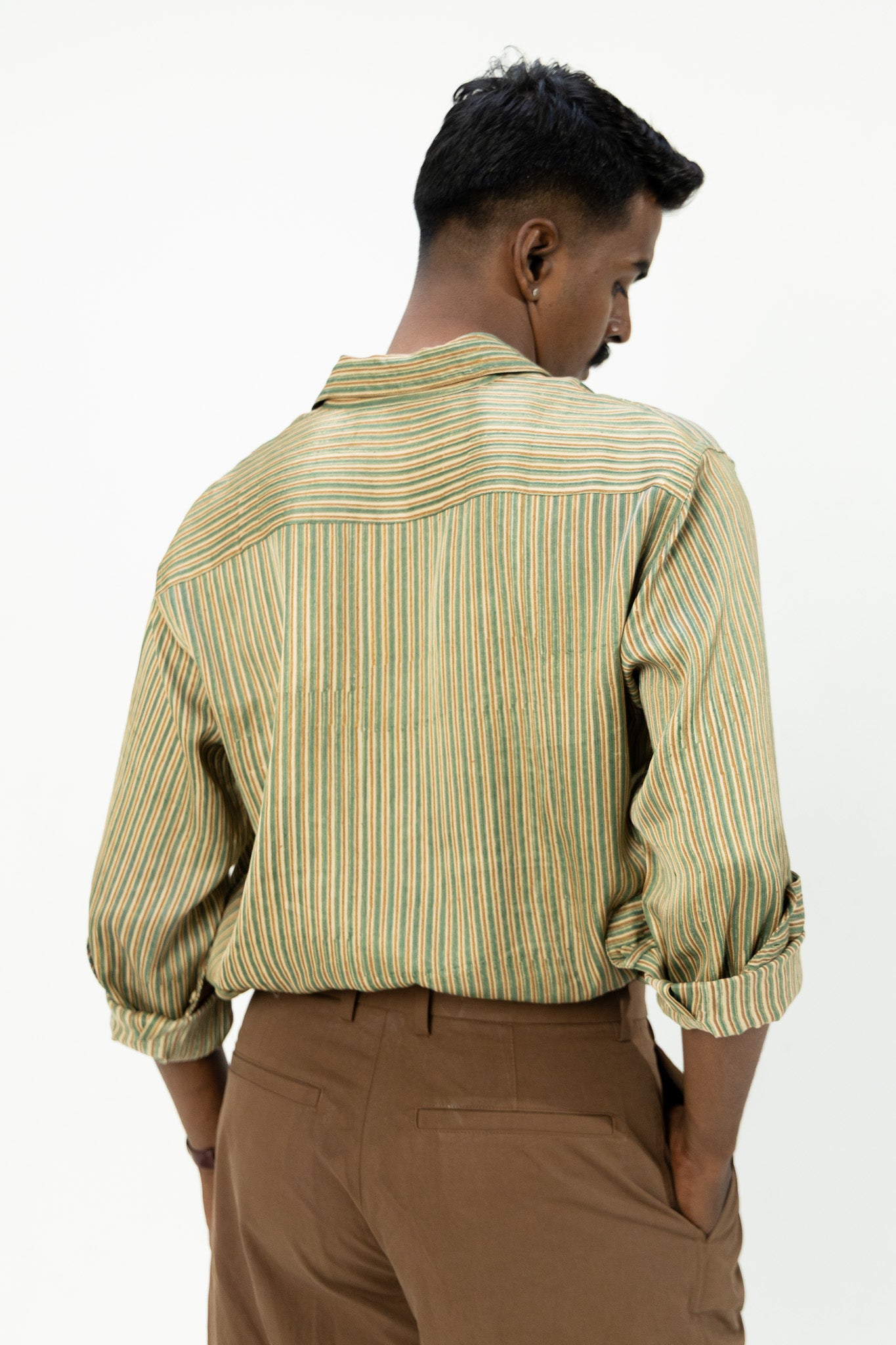 Sahara – Gold Block Printed Shirt