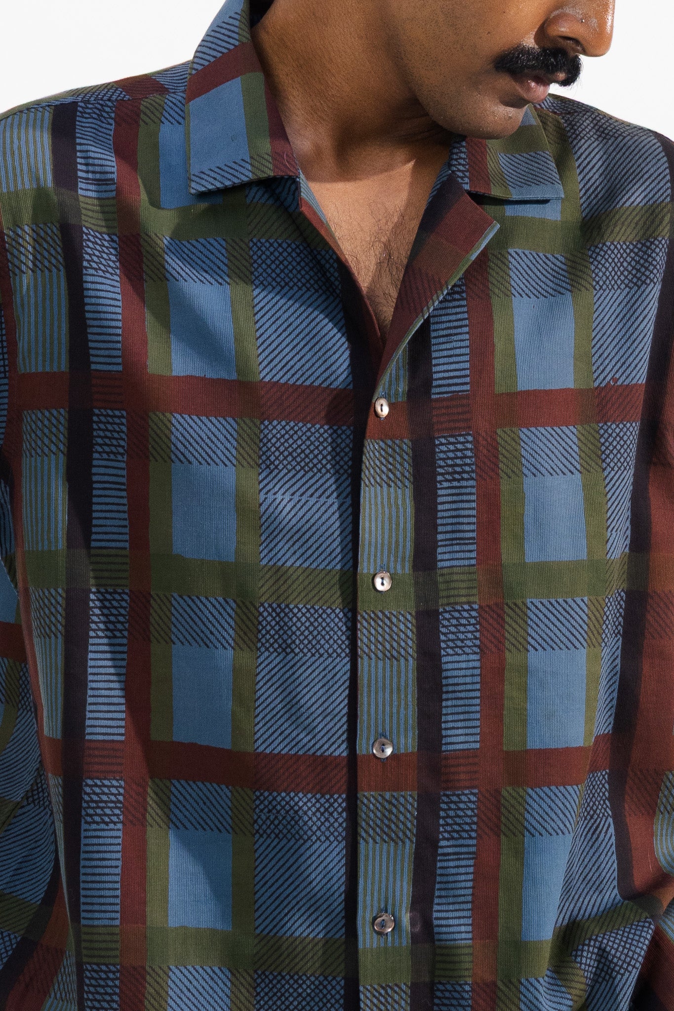Albers Checks Handblock Printed Shirt