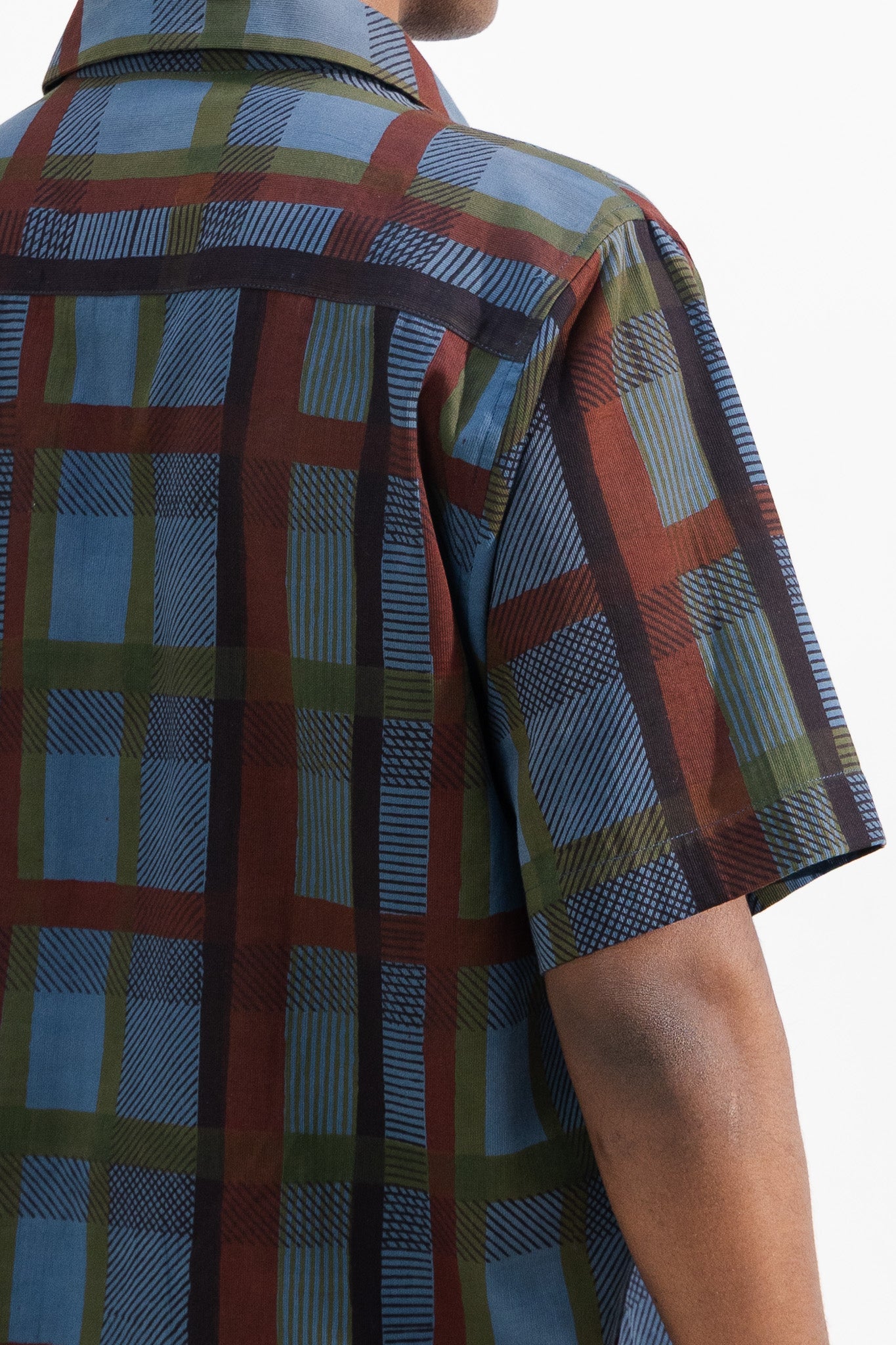 Albers Checks Handblock Printed Shirt