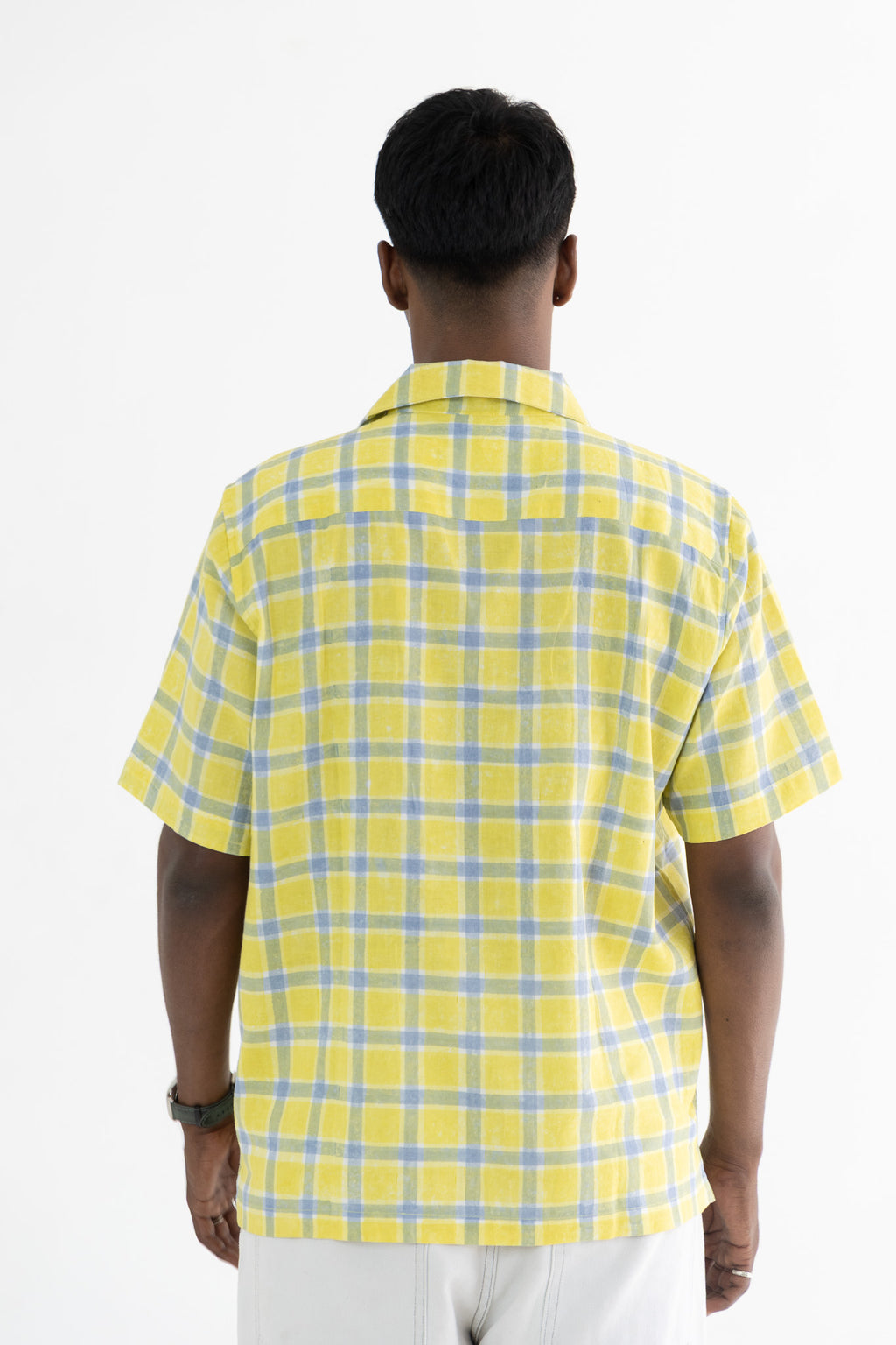 Citrus Yellow Handblock Printed Shirt