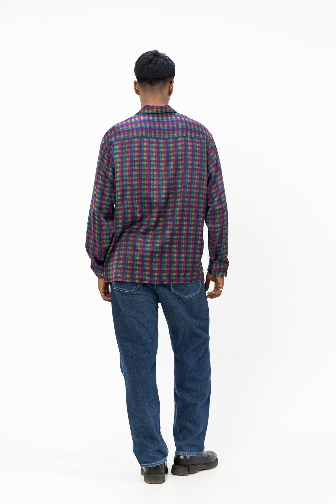 Mosaic Checks– Handblock Printed Shirt