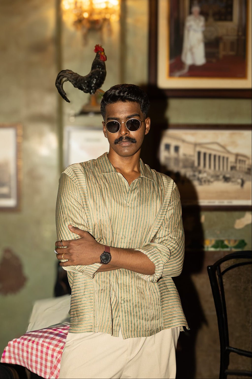 Sahara – Gold Block Printed Shirt