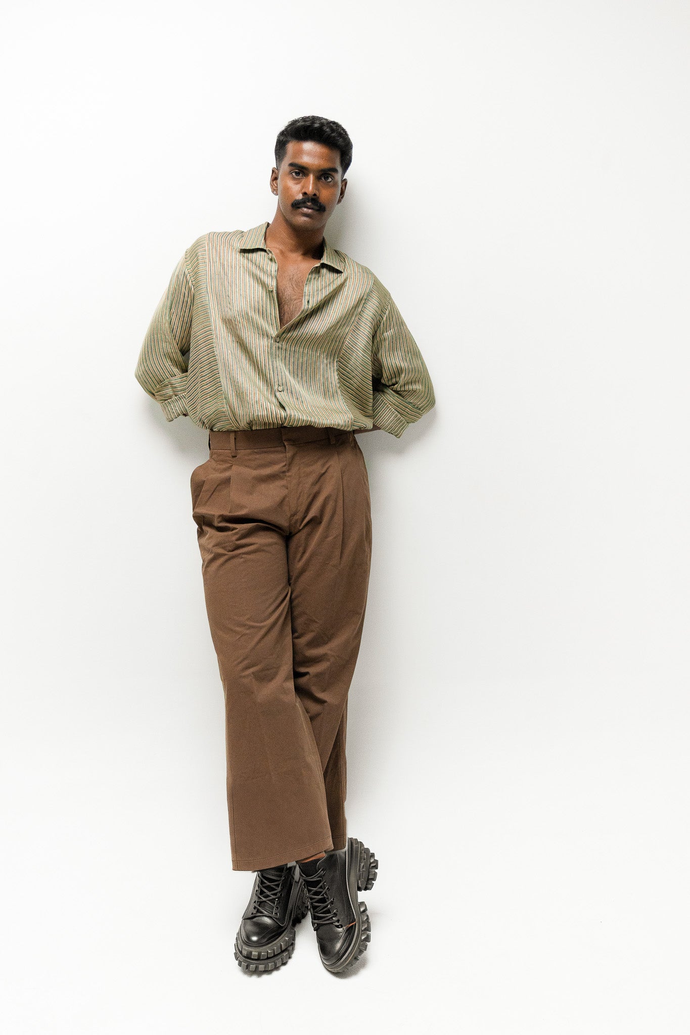 Sahara – Gold Block Printed Shirt