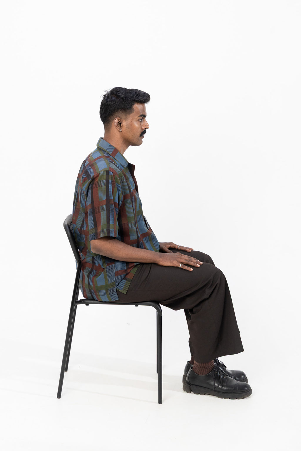 Albers Checks Handblock Printed Shirt