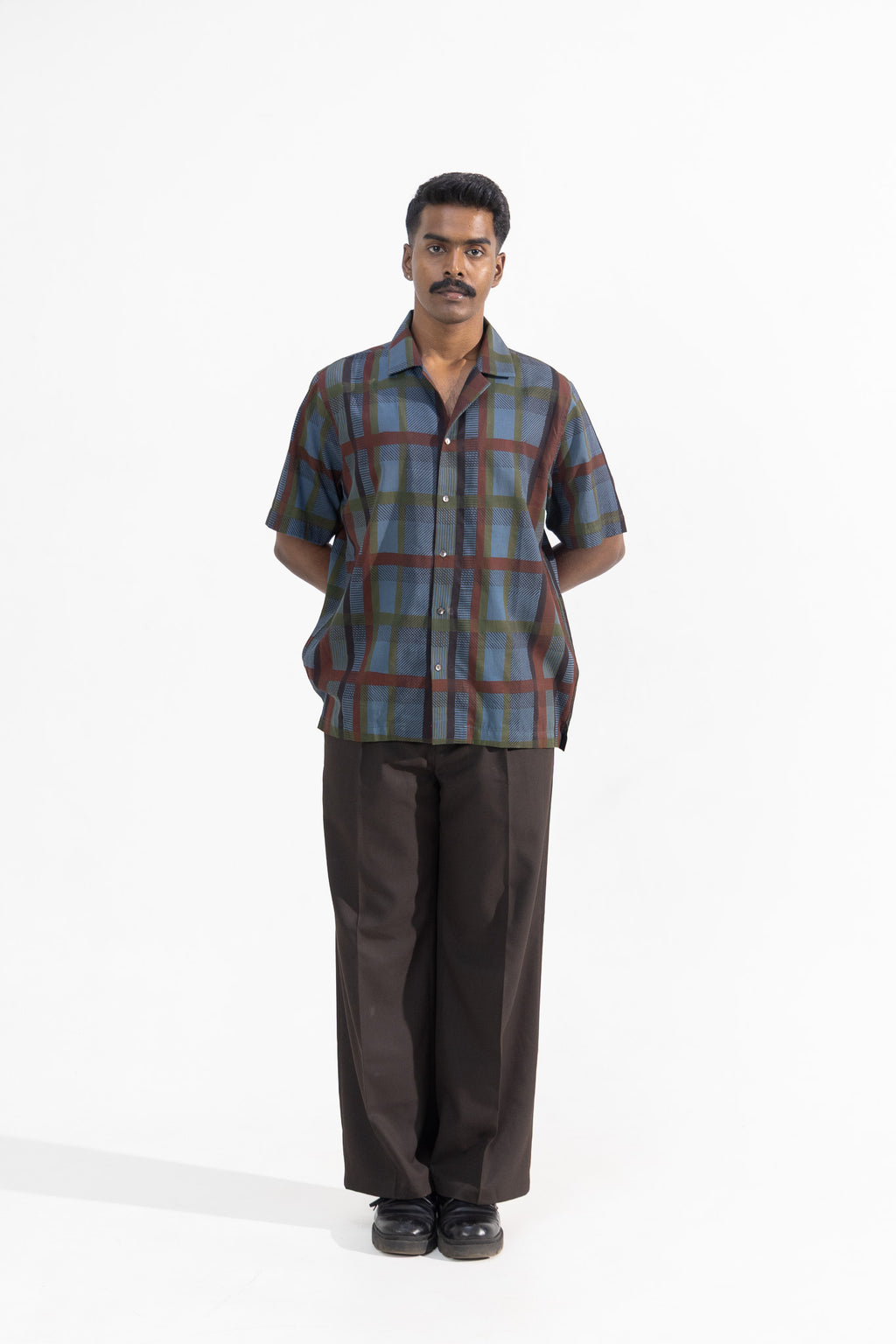 Albers Checks Handblock Printed Shirt