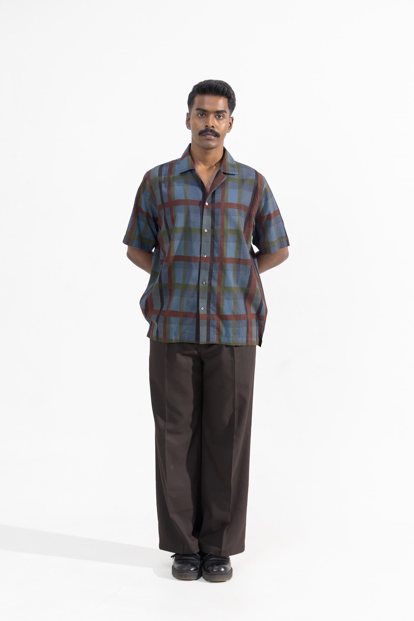 Albers Checks Handblock Printed Shirt