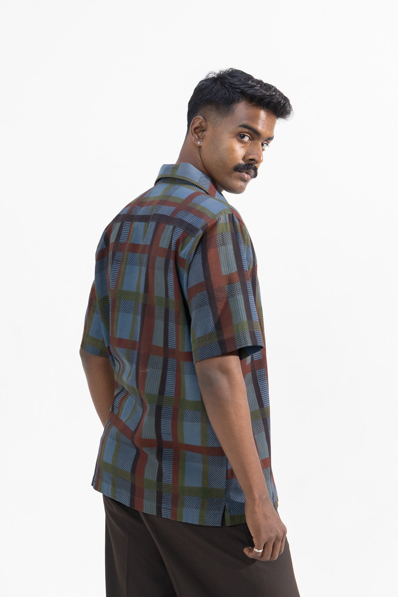 Albers Checks Handblock Printed Shirt