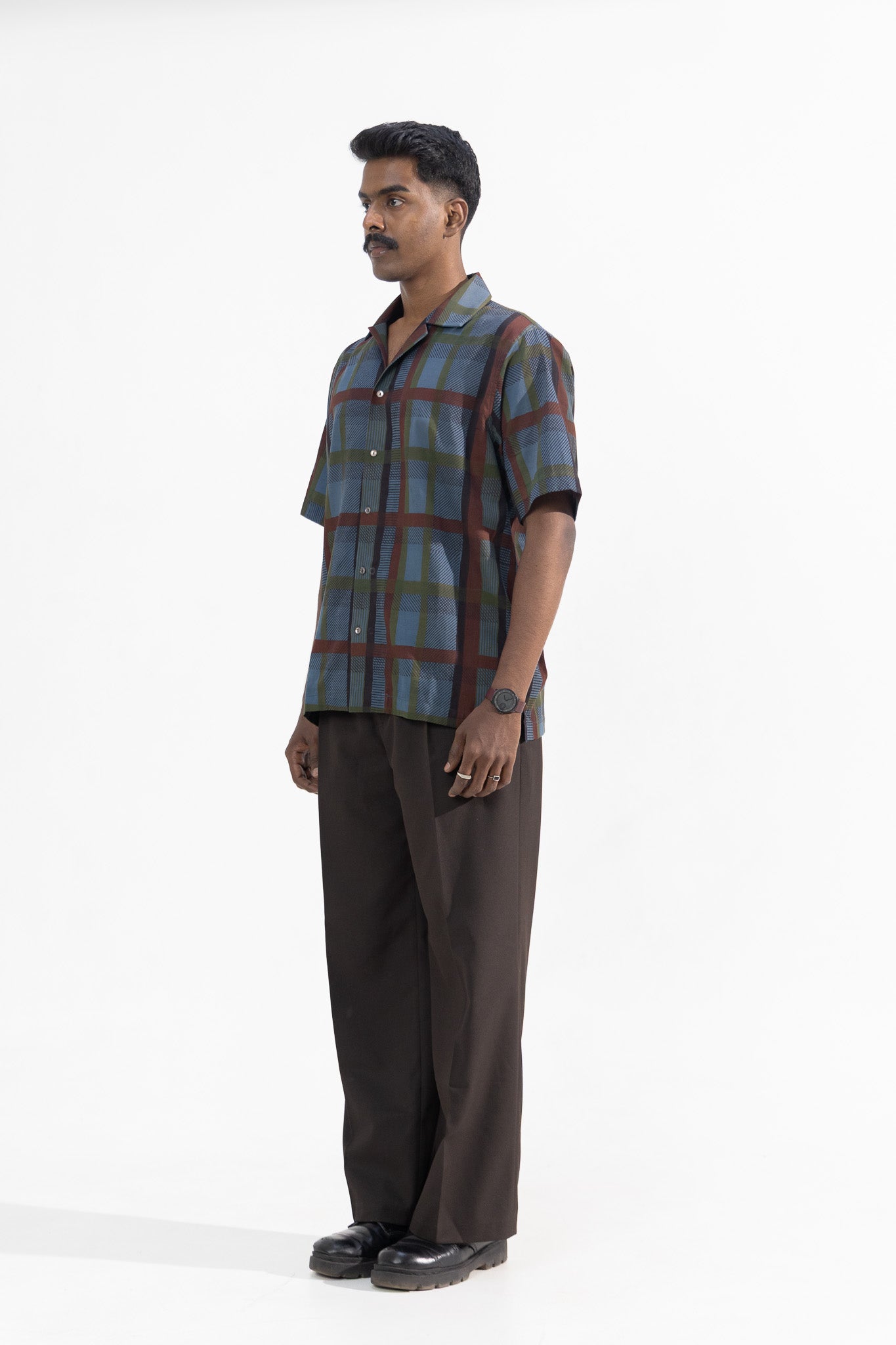 Albers Checks Handblock Printed Shirt