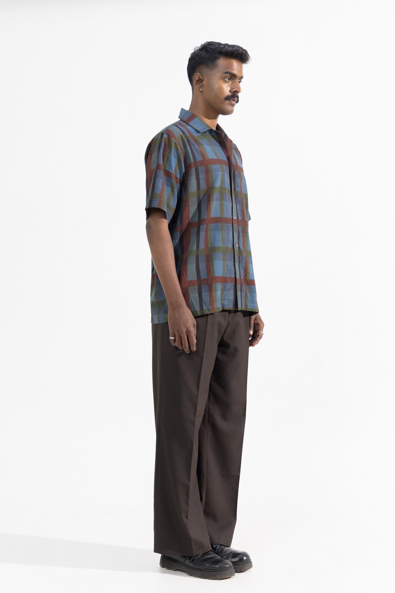 Albers Checks Handblock Printed Shirt