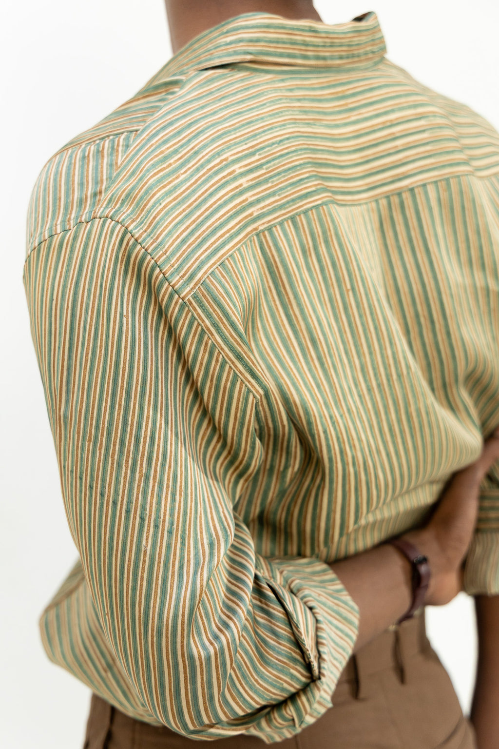 Sahara – Gold Block Printed Shirt