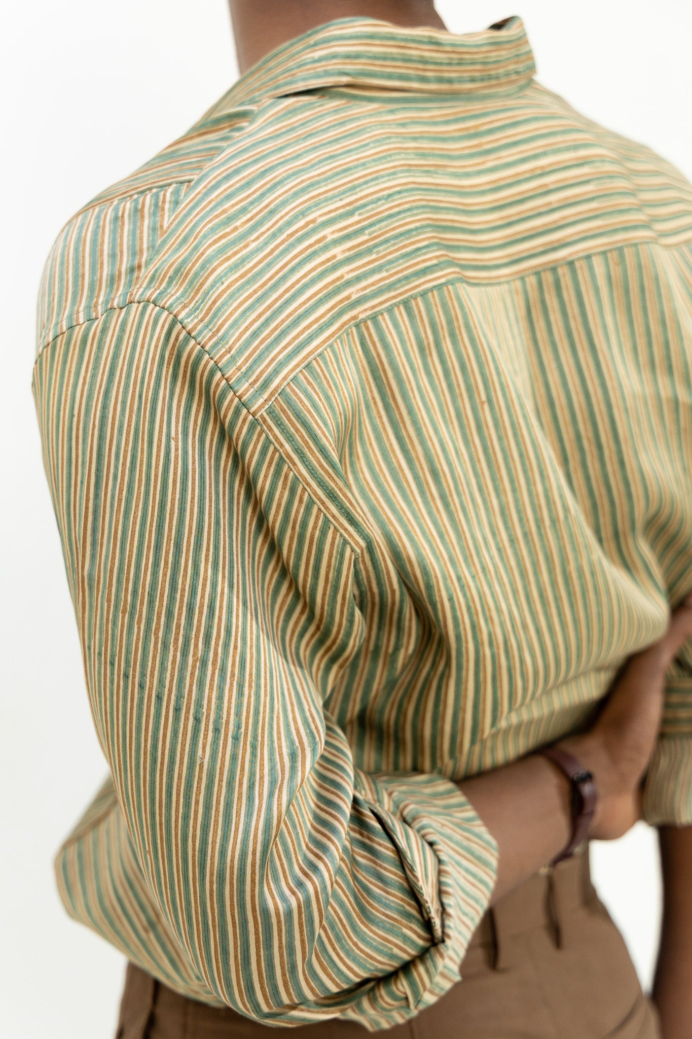 Sahara – Gold Block Printed Shirt