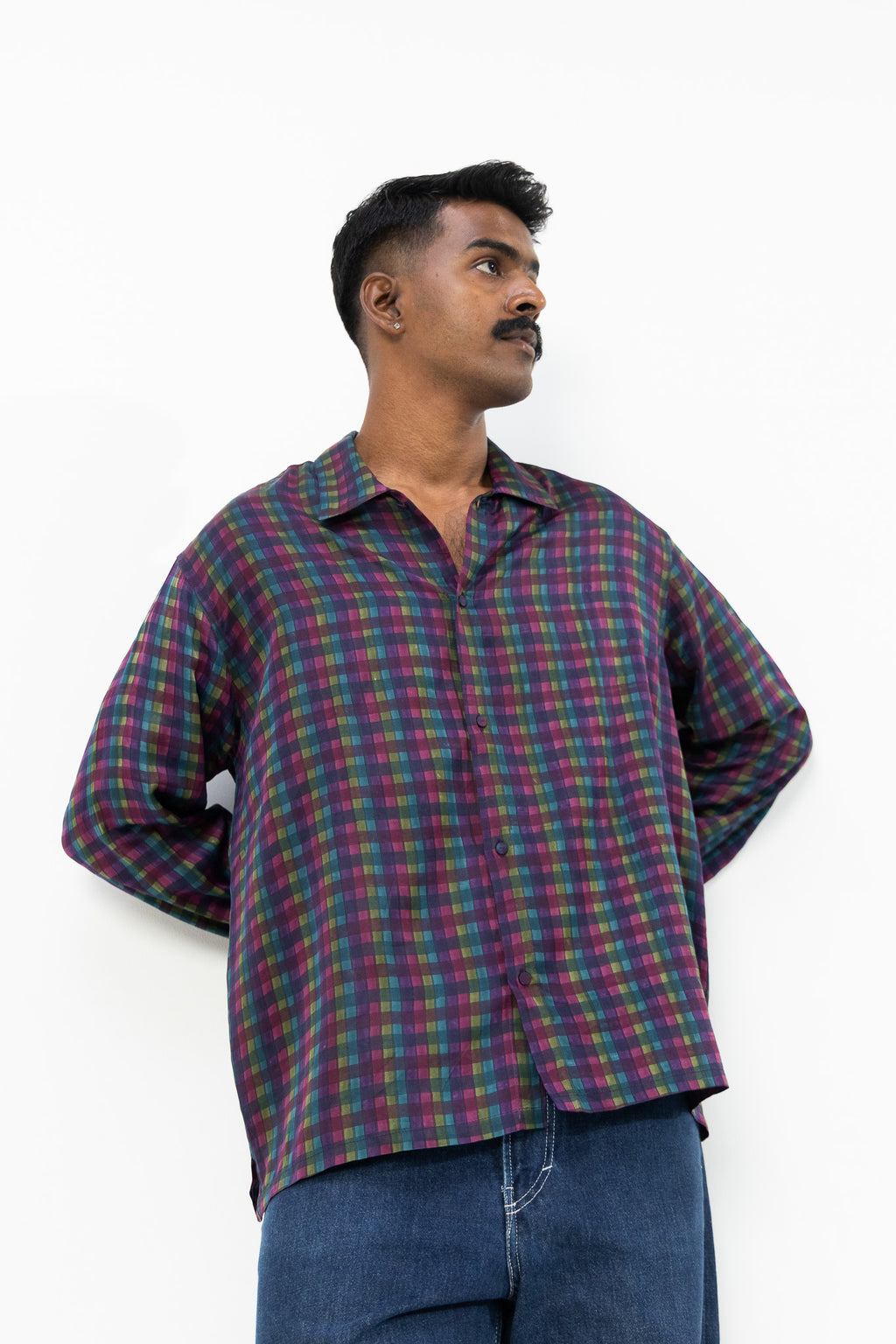 Mosaic Checks– Handblock Printed Shirt