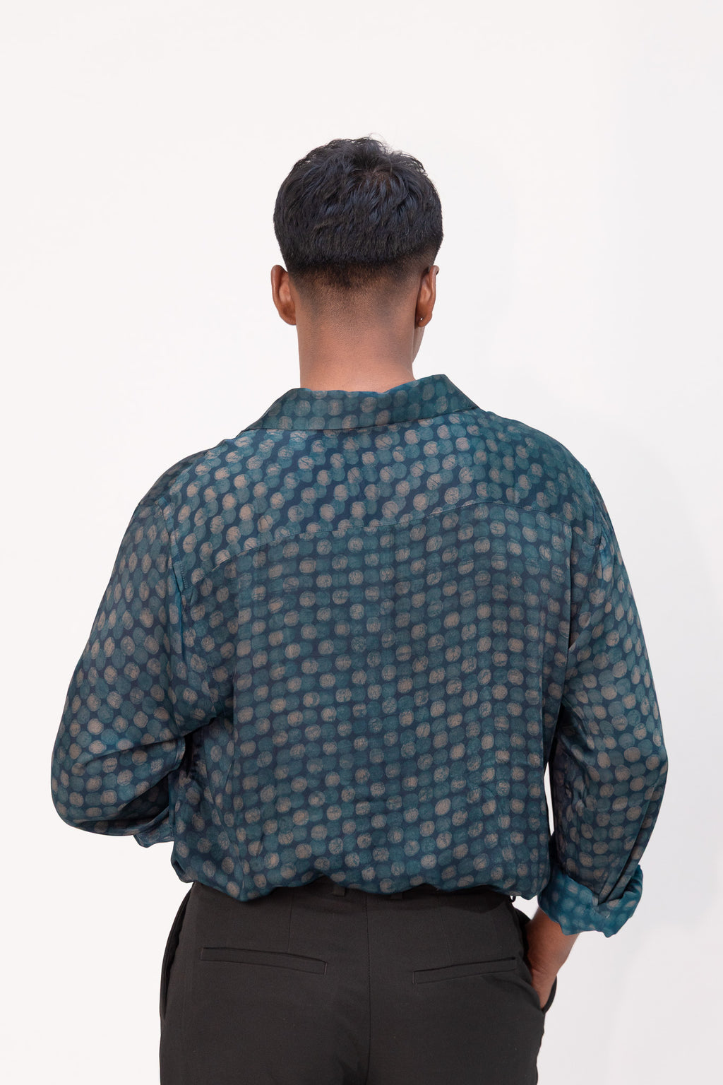 Noir Eclipse Dabu Printed Shirt