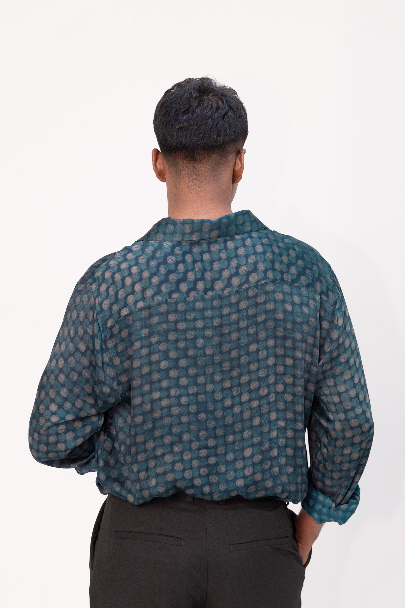 Noir Eclipse Dabu Printed Shirt